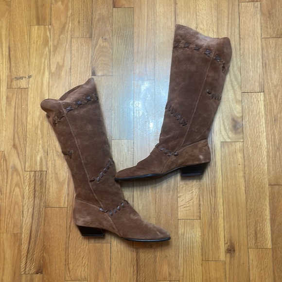 Vintage Unisa Brazilian Made Suede Boots Size:6.5 - Picture 2 of 6